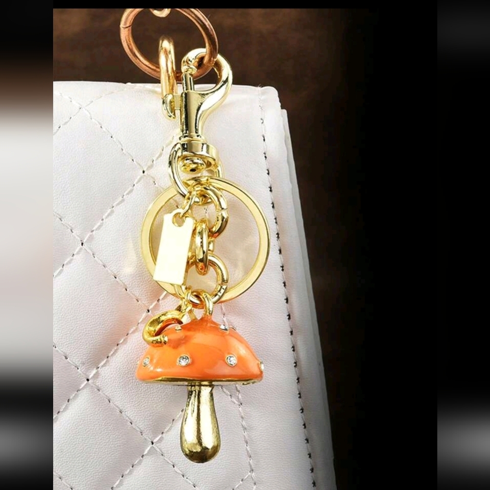 Mushroom & Letter C Bag Charm/Keychain New